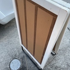（お話し中）看板 案内板 スタンド 立て看板 木製 両面看板 ウェルカムボード 店舗 什器 ( ブラック ボード )の画像
