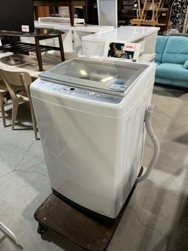 ☆たっぷり8.0kg洗い!!☆ 2021年 AQUA 全自動電気洗濯機 AQR-V8MBK(W)
