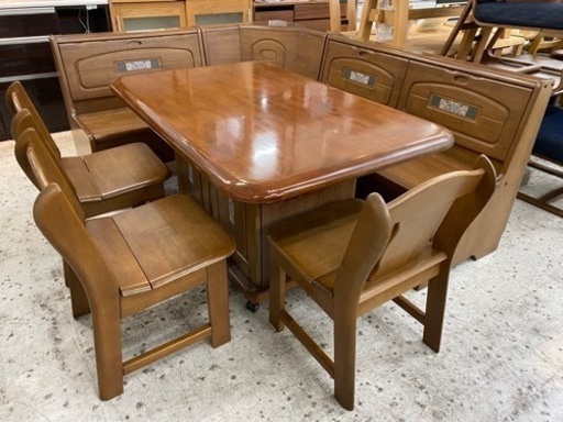 【愛品館 江戸川店】コーナーベンチ ダイニング テーブル7点セット ID:152-008865-007