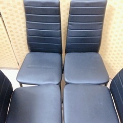 【引取】4Pダイニングセット ガラステーブル ダイニングテーブル 椅子×4脚 DORIS ドリスの画像