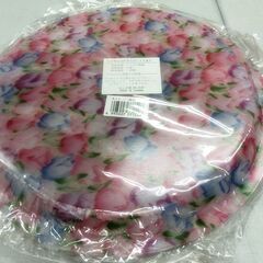 花柄の丸トレー　未使用品の画像