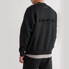 【美品】FOG ESSENTIALS エッセンシャルズ スウェット トレーナー スエードロゴ Lサイズ 裏起毛 オーバーサイズの画像