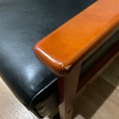 レザー調2人掛けソファの画像