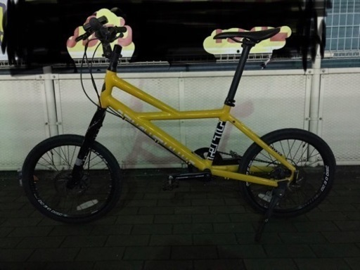 お値段下げました。キャノンデール　フーリガン8  イエロー ミニベロ（片持ちタイプでない）東十条駅、十条駅引き取り。