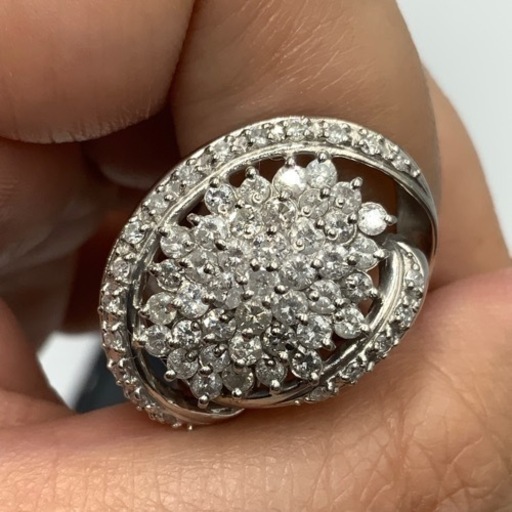 Pt900 プラチナ900 ダイヤモンドリング　11.1g 14号　1.52ct