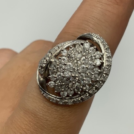 Pt900 プラチナ900 ダイヤモンドリング　11.1g 14号　1.52ct