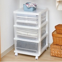 ニトリ 3段収納ケース クローゼット用の画像