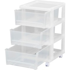 ニトリ 3段収納ケース クローゼット用の画像