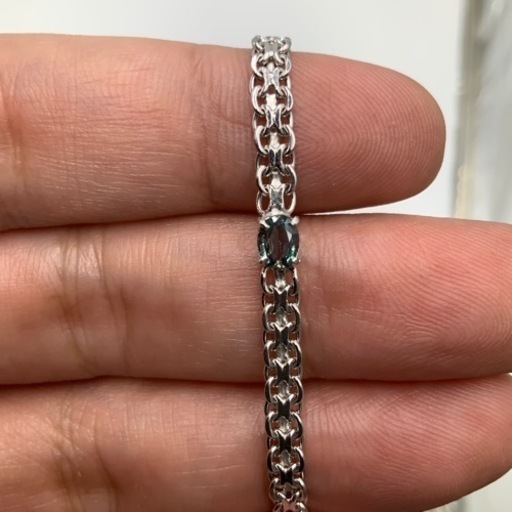 pt850 プラチナ850 天然　アレキサンドライトブレスレット　8.1g 0.255ct ソーティング付