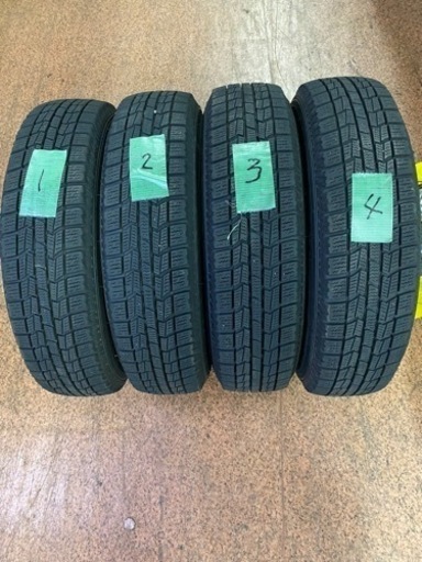 『値下げ』アルミホイール付スタッドレスタイヤ 13インチ 4穴 145/80R13 75Q オートバックス North Trek N3i 軽自動車 X3018