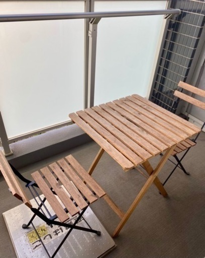 急募！10/28引渡し可能な方！IKEA バルコニー用椅子・机セット