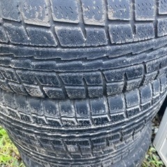 ダンロップ　スタッドレスタイヤ　軽自動車用ホイール　鉄　スチールホイール　黒　4本　まとめ　の画像
