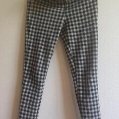 ZARA　チェックストレッチパンツ　M