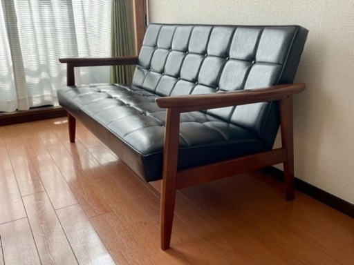 【美品】カリモク60 Kチェア 2シーター スタンダードブラック