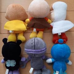 アンパンマン　しょくぱんまん　カレーパンマン　ばいきんまん　だだんだん　ドキンちゃん　セガトイズ　ぬいぐるみ　USEDの画像