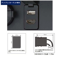 アルパインディスプレイオーディオ専用ビルトインUSB/HDMI接続ユニットの画像