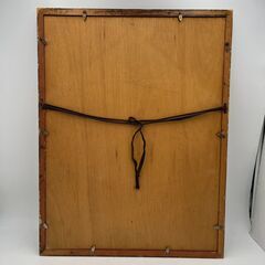 【 額装 】 パステル画 人物画 ガラス板 外寸縦64×横49×奥行2.5㎝ 木製 女性 裸婦 絵画 芸術 アート 壁掛け インテリア 喫茶店などの画像