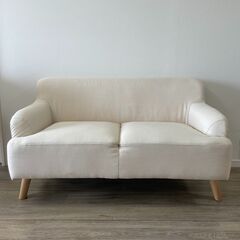 【美品・6ヶ月のみ使用】2人掛けソファ（ベージュ）　※最終値下げ...