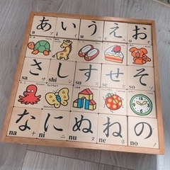 ひらがなつみき　木製　知育玩具