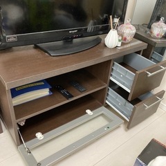 今週末まで！★テレビ台★キャスター付き　ダークブラウン