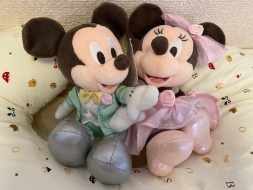 ウェディング　ミッキーミニー　タグ付き　ぬいぐるみ
