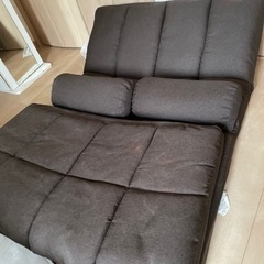 ソファーベッド シングル ソファベッド ローソファ ローソファー ハイバックロングタイプ 長さ190cm 3WAY 高反発 リクライニング 42段階リクライニング スリーウェイの画像