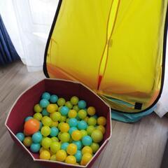 『中古』大きめキッズテント プラボール付き