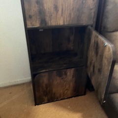 ニトリ　カラーBOX Nカラボ3段扉つき　ブラウン