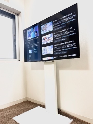 10月末までの支払いで4.5万円【買って半年未満の美品】TCLテレビ50型4KとWALLインテリアテレビスタンドEQUALS＋未使用の棚付