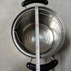 値下げ✨パスタ鍋美品🍝水切りカゴ付きの画像