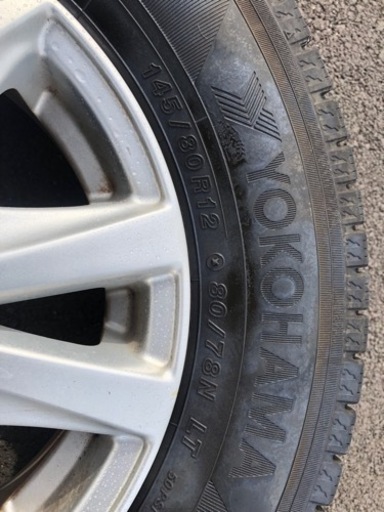 4本タイヤアルミセットYOKOHAMA 145/80R12