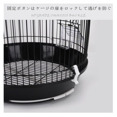 吊り下げ式 丸型鳥かご ホワイトの画像