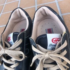 ホーキンススポーツ難あり中古25.5㌢濃いめブラウン×ベージュの画像