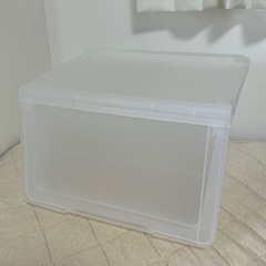 ニトリ　フラップ式扉収納カバコ(M)　クリア