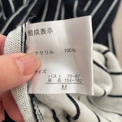【Mサイズ】レディース　秋服　ストライプ柄の画像