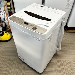 ②【美品‼️】シャープ2021年製 6.0kg全自動洗濯機 穴なしステンレス槽 ブラウン♪の画像