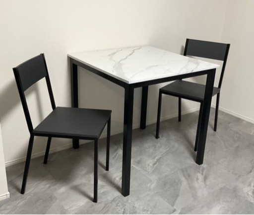 【※10/29迄】ダイニングテーブルセット(大理石調)