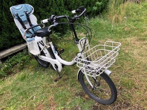 【メンテ済】ブリヂストン　ビッケ2    電動自転車　bikke2   後部チャイルドシート付　充電機あり
