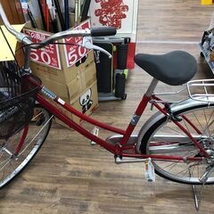 自転車　レッド　２６インチ