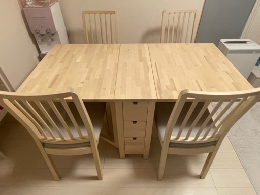 IKEA ダイニングテーブル(ノールデン) チェア(エーケダーレン)
