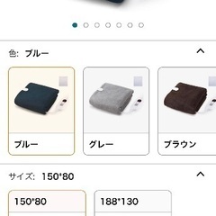 【新品未使用】電気毛布　150✖️80サイズの画像