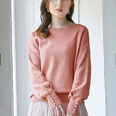 アロッタ　パール付きニット