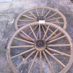 大型アンティーク車輪の画像