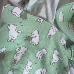 くまのプーさん柄ラップスワドル２枚セットの画像