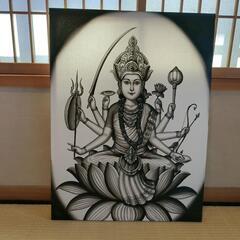 【格安】バリ絵画　縦80cm×横60cm　