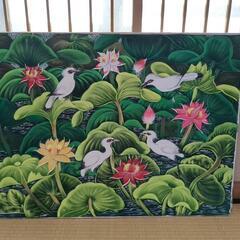 【格安】バリ絵画　縦60cm×横80cm　鳥