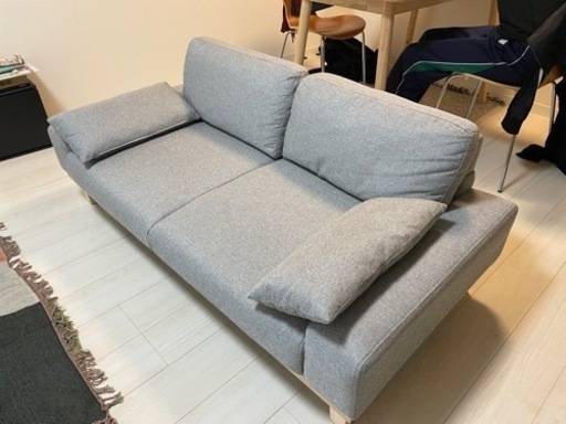 FINE KAGU 2人掛けソファ　150cm（グレー）