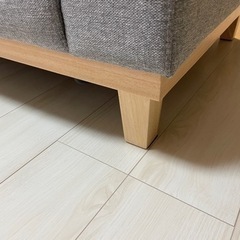 FINE KAGU 2人掛けソファ　150cm（グレー）の画像