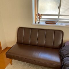 unico ブラウン ソファの画像