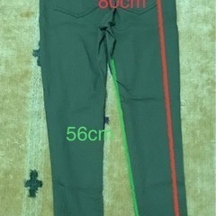 【リメイクなど】スキニー パンツ カーキ×2【まとめて購入でお値引き】の画像